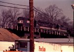 NS 2714 leads a train across Smoky Hollow